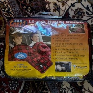 Car Cozy 2 Heated Blanket 12 Volt Large Safety Timer Red | Plaid Soft Fleece
